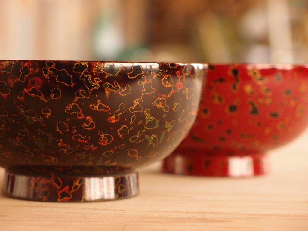 津軽塗 唐塗 夫婦汁椀