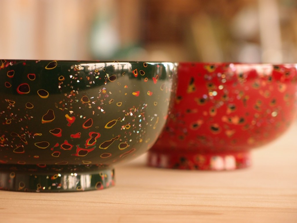 津軽塗 唐塗 夫婦汁椀