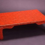 値下げ【貴重】津軽塗 七々子塗 黒（赤種）座卓 特徴的な羽根脚 大型テーブル TBW-2102] 座卓 | 津軽塗たなか オンラインストア