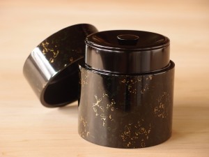 津軽塗 唐塗 木製茶筒