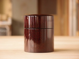 津軽塗 七々子塗 木製茶筒