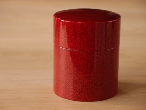 津軽塗 七々子塗 木製茶筒