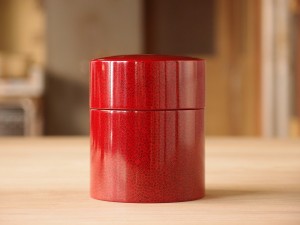 津軽塗 七々子塗 木製茶筒
