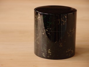 津軽塗 唐塗 金属茶筒