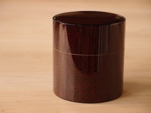 津軽塗 七々子塗 金属茶筒