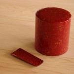 津軽塗 唐塗 金属茶筒・茶さじ