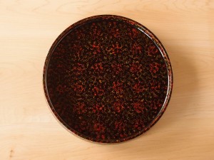 津軽塗 唐塗 末広盆