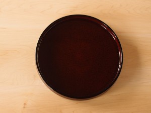 津軽塗 七々子塗 末広盆