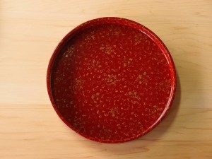 津軽塗 唐塗 丸盆