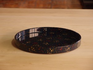 津軽塗 唐塗 丸盆
