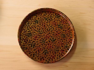 津軽塗 唐塗 丸盆