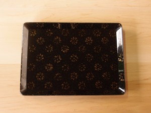 津軽塗 唐塗 長手盆