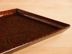 津軽塗 唐塗 朝顔盆