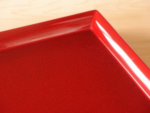 津軽塗 七々子塗 朝顔盆