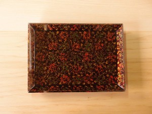 津軽塗 唐塗 名刺盆