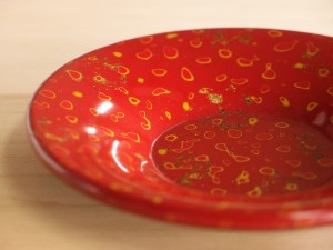 津軽塗 唐塗 茶托