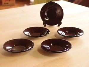 津軽塗 七々子塗 茶托