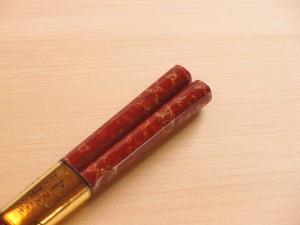 津軽塗 箸 唐塗 赤々