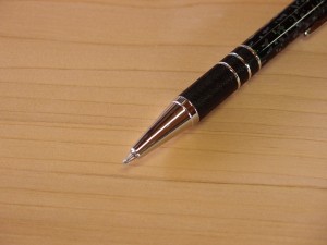 津軽塗 ボールペン 唐塗 貝蒔 透緑