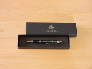 津軽塗 ボールペン 唐塗 貝蒔 透緑