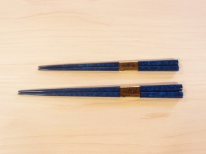 津軽塗 箸 ロイヤルブルー
