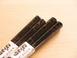 こごり 津軽塗 すべらない箸 夫婦箸 唐塗 黒