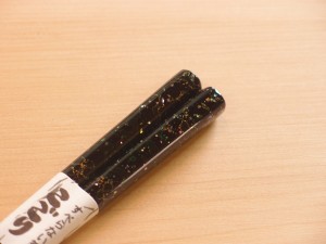 こごり 津軽塗 すべらない箸 唐塗 黒 貝蒔
