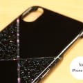 津軽塗 iPhoneケース 雅 [iPhone X・XS] 螺鈿塗分 星海 透青 線