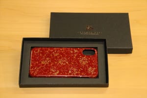 津軽塗 iPhoneケース [iPhoneX・XS] 唐塗 貝蒔 赤々