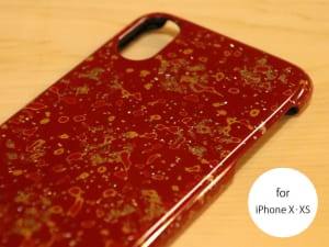 津軽塗 iPhoneケース [iPhoneX・XS] 唐塗 貝蒔 赤々