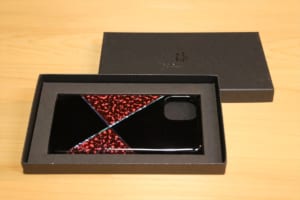 津軽塗 iPhoneケース 雅 [iPhone 11 Pro] 螺鈿塗分 星海 透赤