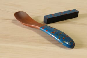 【幼児スプーン・レスト】変わり塗 あさぎ