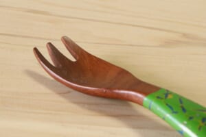 【幼児スプーン・フォーク】変わり塗 [スプーン]あさぎ・[フォーク]きみどり