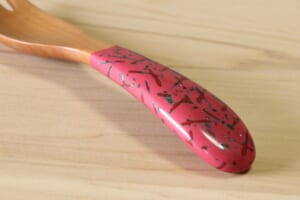 【幼児スプーン・フォーク】変わり塗 [スプーン]おれんじ・[フォーク]ぴんく