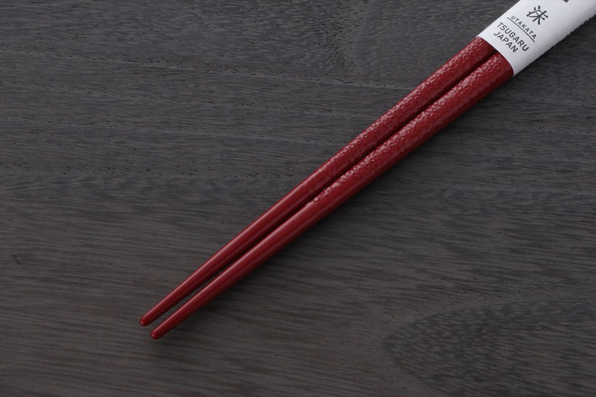 津軽塗 泡沫 暁月 (七々子塗微粒面) / 箸
