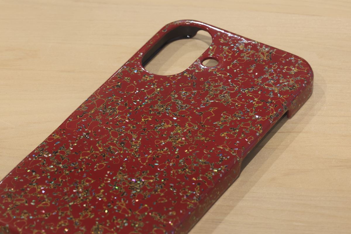 津軽塗 iPhoneケース [iPhone 17] 唐塗 貝蒔 赤々