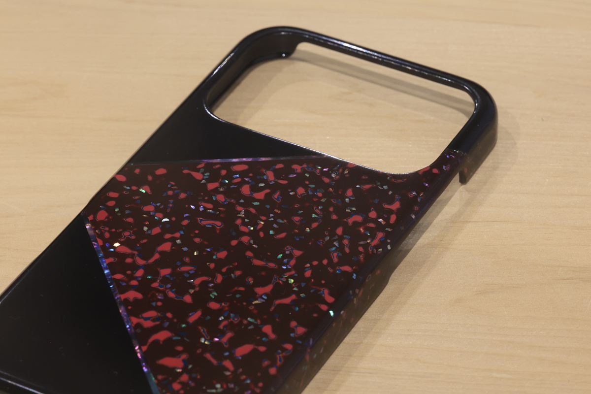 津軽塗 iPhoneケース [iPhone 17 Pro] 粋 星海 透赤